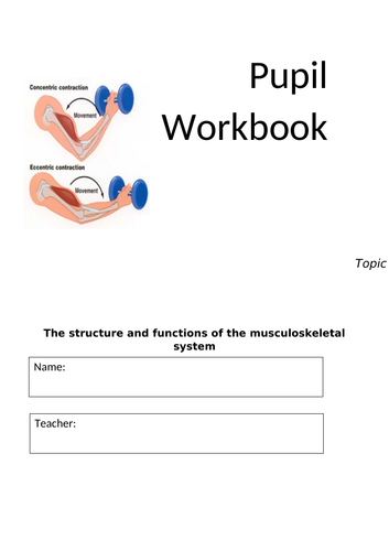 GCSE PE - 1.1 Musculoskeletal - Student + Teacher Resource