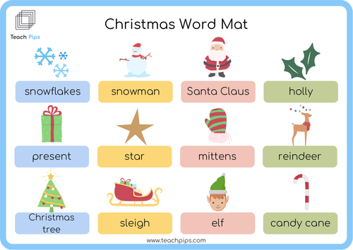Christmas Word Mat
