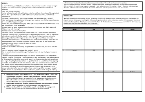 A Christmas Carol Exam Practice