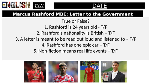 Marcus Rashford Letter to Government AFOREST Ethos, Pathos, Logos