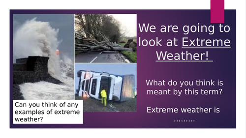 KS3 Extreme Weather Lesson