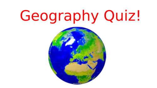 Geography Quiz (christmas, end of term)
