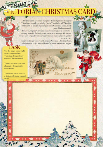 Art & Design  Christmas Lesson - Surreal  Victorian Christmas Cards