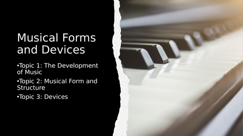 Musical Forms and Devices Eduquas GCSE Music