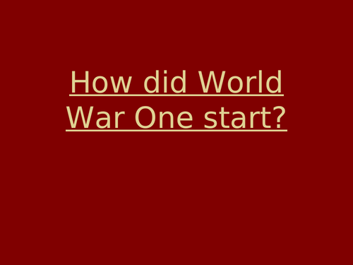 Timeline to WW1