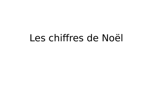 Les chiffres de Noël
