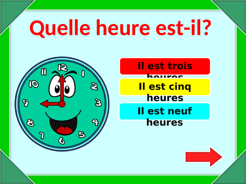 Telling the time / Quelle heure est-il?