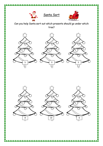 Super fun Santa Sort - A brilliant Christmas activity for KS1