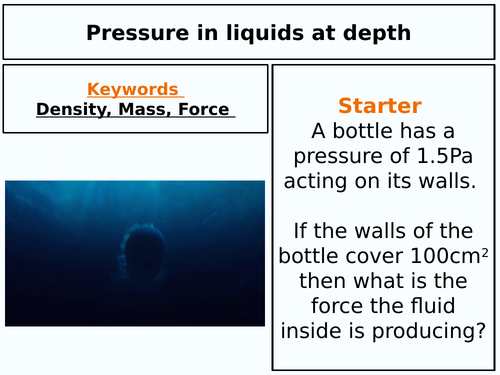 AQA Fluid Pressure and Depth