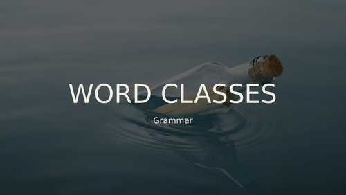 Word classes