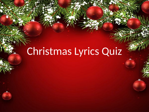 Christmas Lyrics Quiz