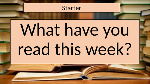 Weekly Reading Discussion