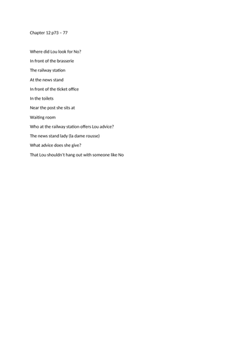 No et Moi A level French