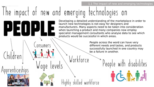 EDEXCEL Design & Technology GCSE The impact of new and emerging technologies on People