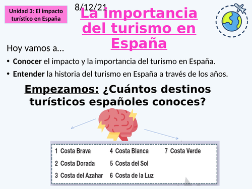 La importancia del turismo (theme 1, topic 3)