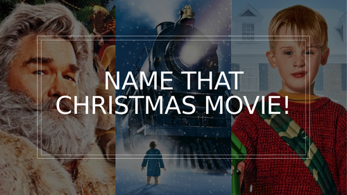 Christmas Movie Quiz - Fun Lesson Filler. 20 Questions & Answers