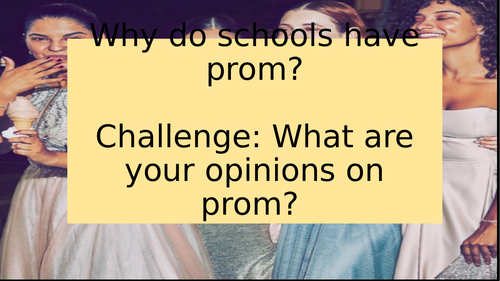 Transactional Writing Paper 2 Section B- Prom