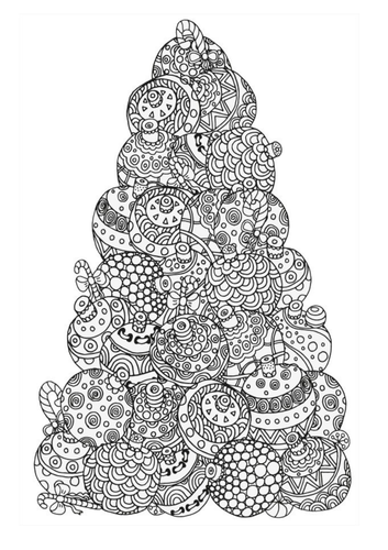 hard christmas coloring pages printables