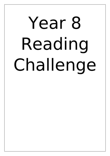 Key Stage 3 Reading Challenge