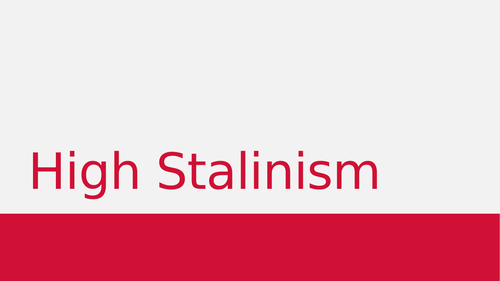 High Stalinism