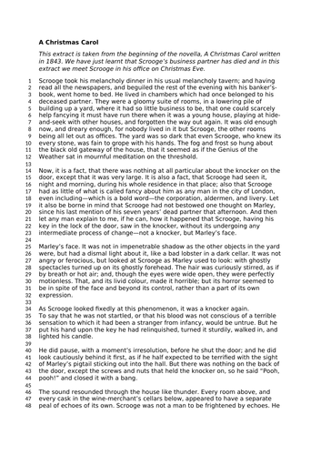 A Christmas Carol AQA Language Paper 1 Mock