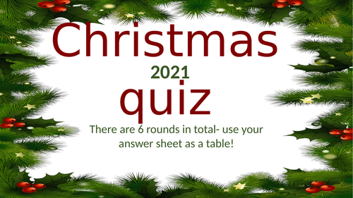 Christmas Quiz