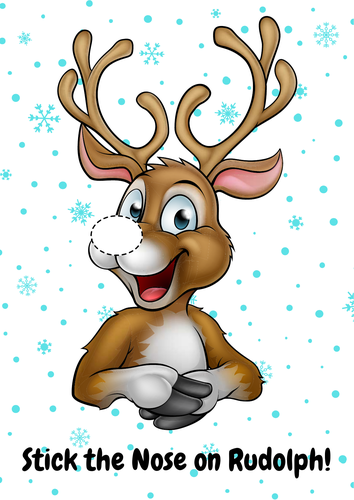 Christmas Fun Game - Pin the Nose on Rudolph Reindeer