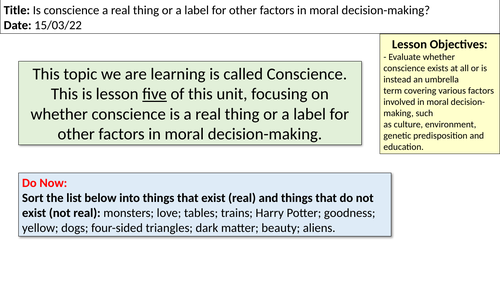 Conscience: Is conscience a real thing or a label for other factors in moral decision-making?