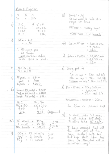 Christmas ratio and proportion