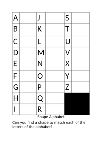 Shape Alphabet