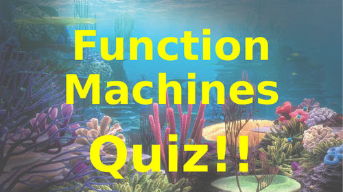 Function Machines - quiz and worksheet