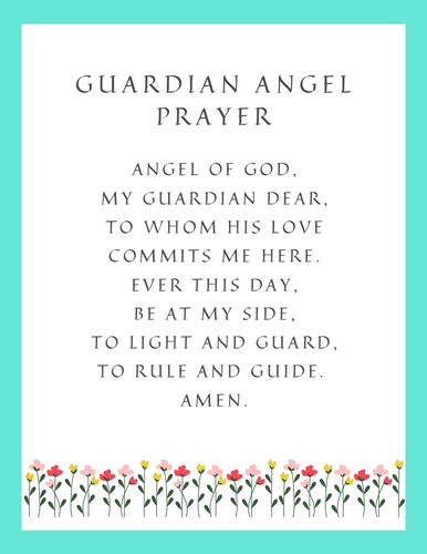 Prayer to Guardian Angel | Teaching Resources