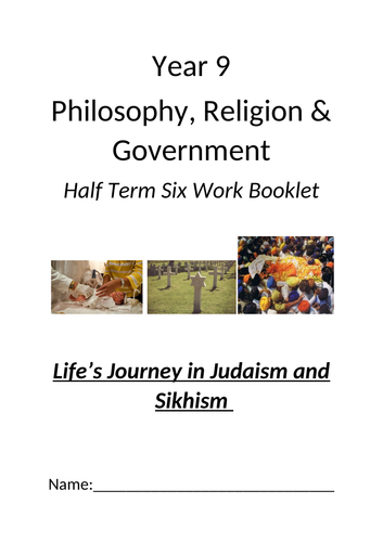 KS3 RE: Life's Journey in Sikhism and Judaism - 5 Lessons, Booklet, PPT, SOW and KO