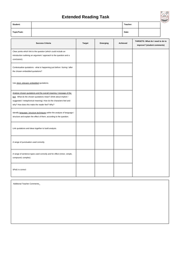 Unseen Poetry Scheme - Relationships