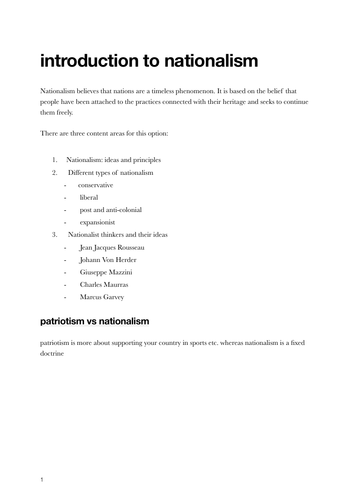 Nationalism - Non-Core Ideology Package