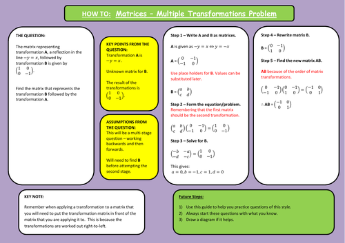 How To Guide - Matrix Transformations Problem
