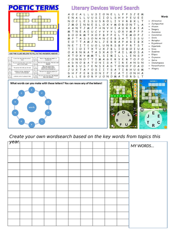 Word Puzzles A3 double sided