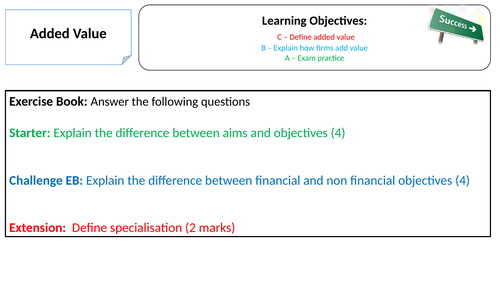 L4 - Added Value (0450: IGCSE Business)