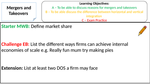 L10 - Mergers and Takeovers (0450: IGCSE Business)