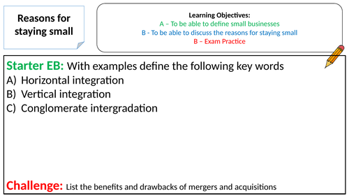 L13 - Reasons for staying small (0450: IGCSE Business)