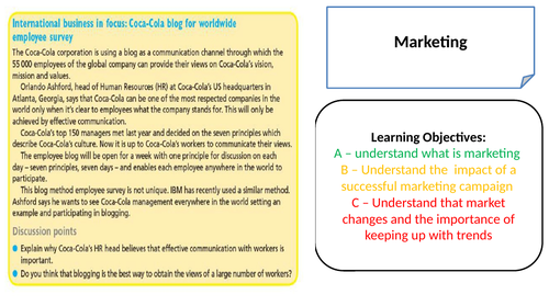 IGCSE Business - Unit 3 Marketing (Bundle:0450)