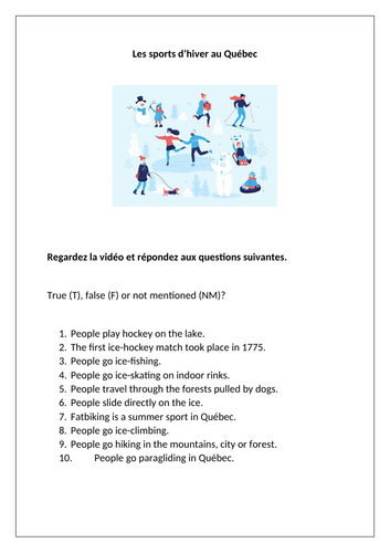 Dynamo 1 - Module 3 - Le sport dans les pays francophones - Pages 64 - 65 - Video Activity