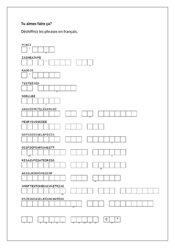 Dynamo 1 - Module 3 - Tu aimes faire ça? - Page 66 - Worksheet