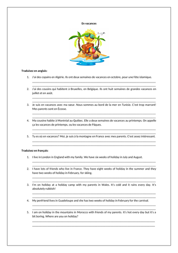 Dynamo 2 (Rouge) – Module 1 - Point de départ – Pages 8 - 9 - Worksheet