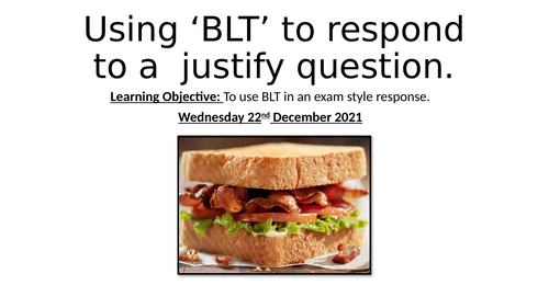 Using BLT to answer Justify questions