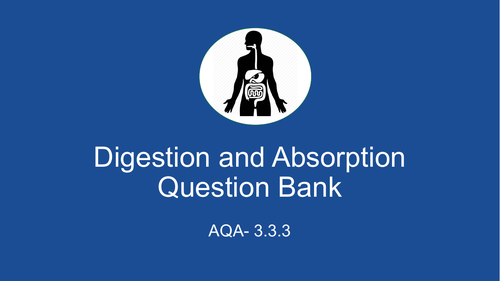 AQA AS Level Biology-Digestion and Absorption Question Bank (3.3.3)