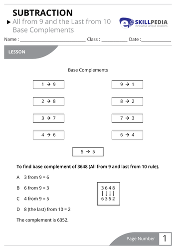 Mental Subtraction