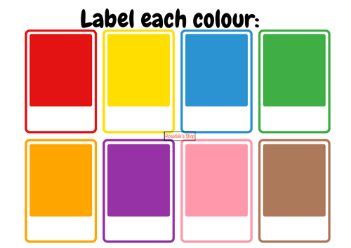 Label the Colours | FREE POSTER included | Classroom activity | Mini Flashcards | BASIC Learning