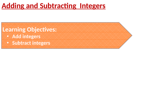 Adding and Subtracting Integers: complete lesson in PPT, worksheet and answer sheet