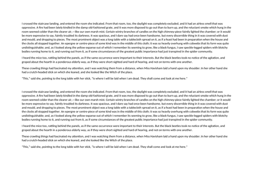 KS3 Great Expectations Lesson